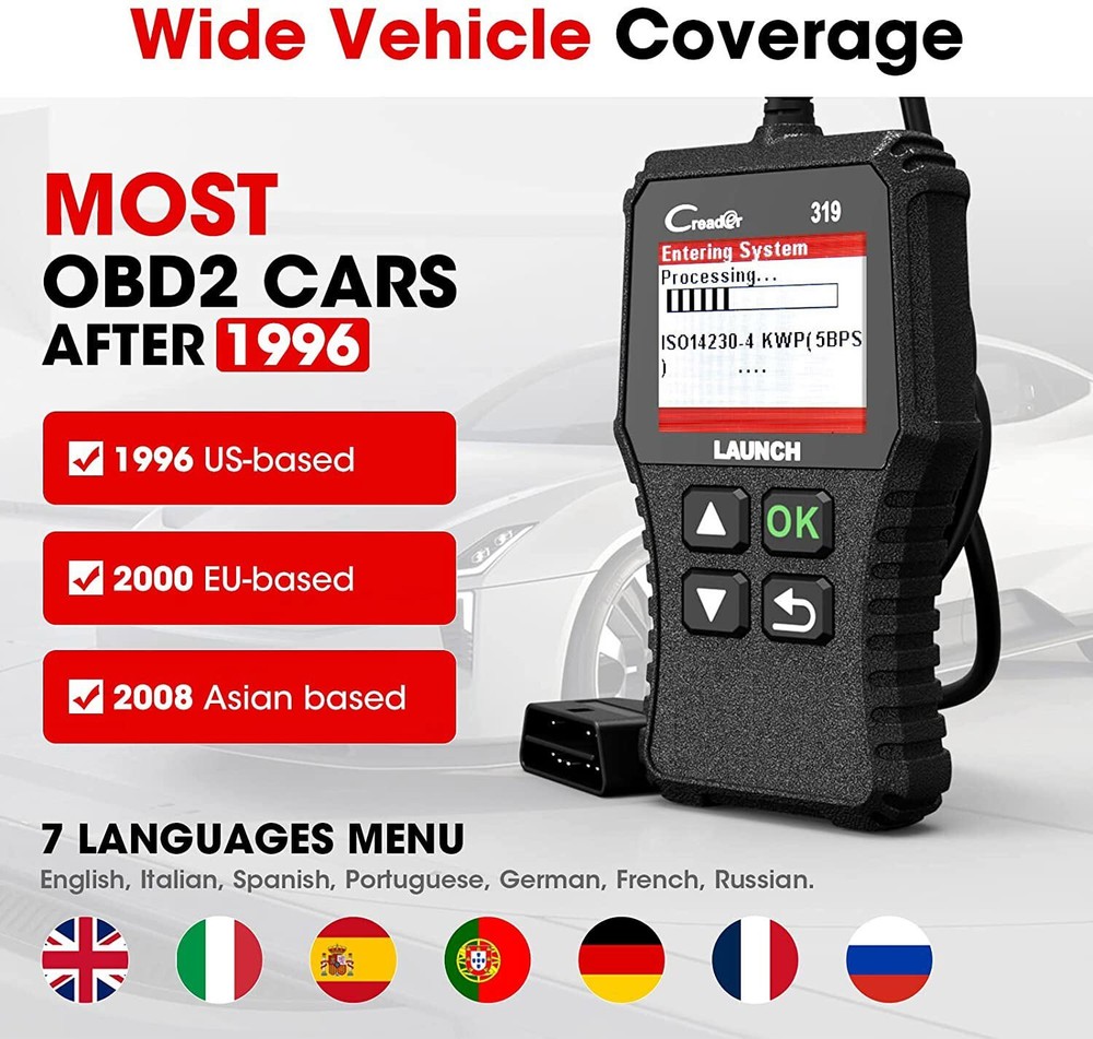 Automotive OBD Code Reader OBD2 Scanner Car Check Engine Fault Diagnostic Tool