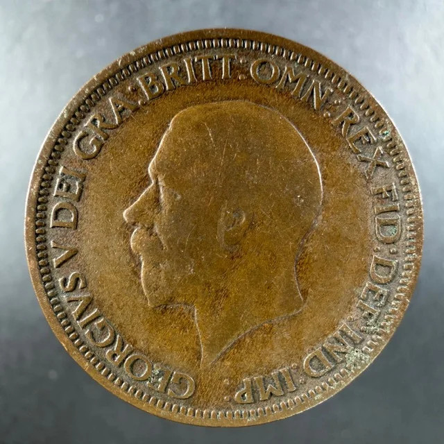 1934 Great Britain Half Penny Bold Design