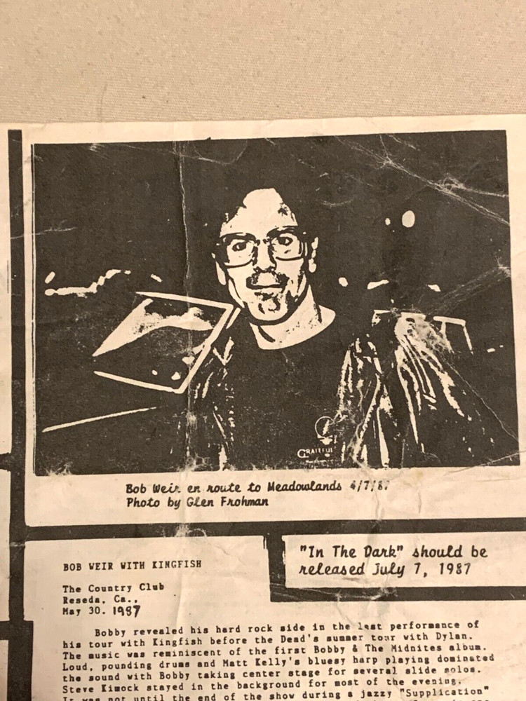 🔥 Grateful Dead - Unbroken Chain June / July 1987 Issue 🔥