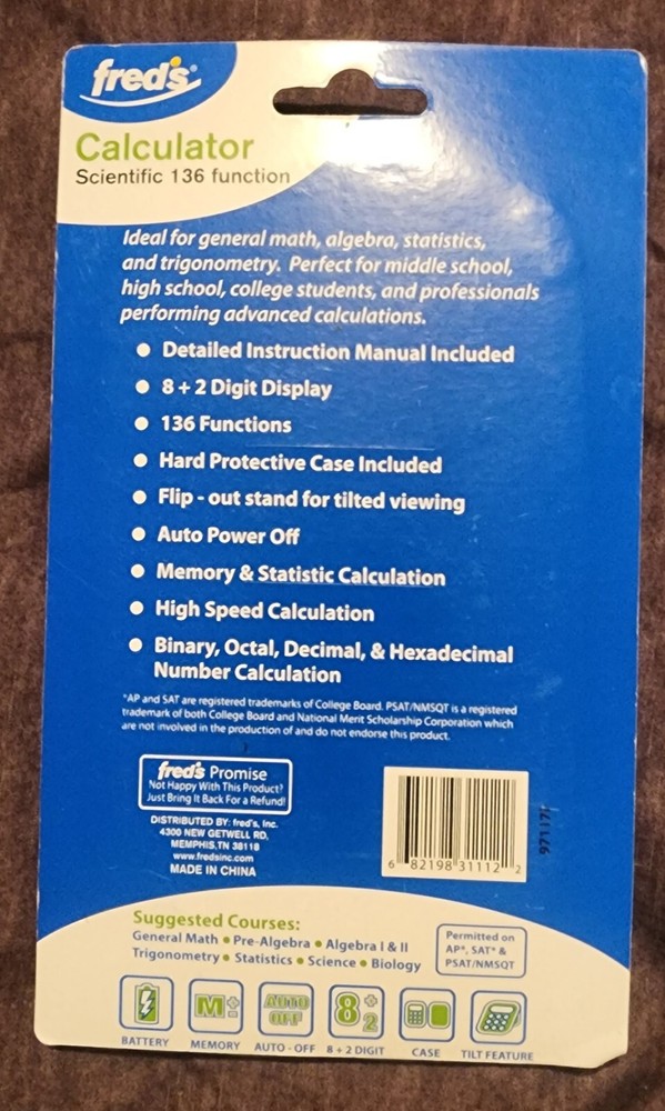 Fred's Scientific Calculator 136 Function(NIP)