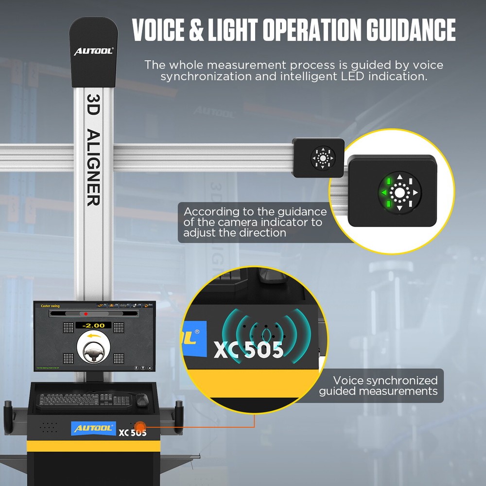 AUTOOL Wheel Alignment Machine Wide Vehicle Database 3D Alignment System Aligner