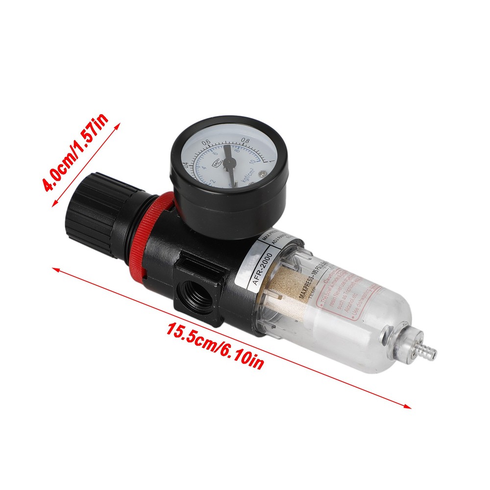 AFR-2000 1/4" Air Compressor Filter Water Separator Trap Tools Regulator Gauge