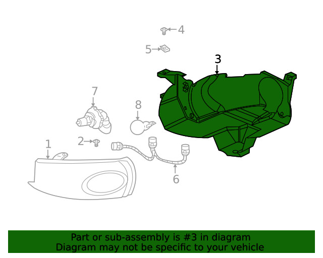 Genuine GM Headlamp Mounting 22709348