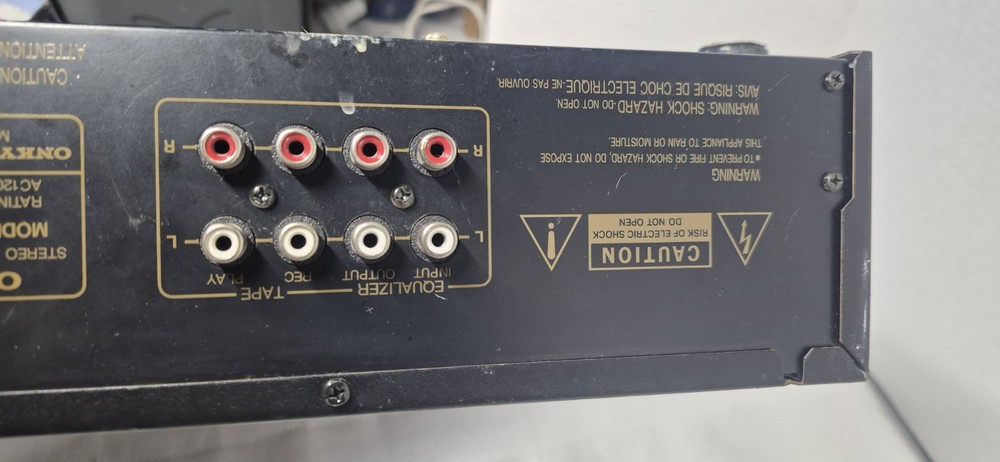 onkyo integra eq-35 Equalizer - Powers On - Missing Slider Knobs - As Is Read