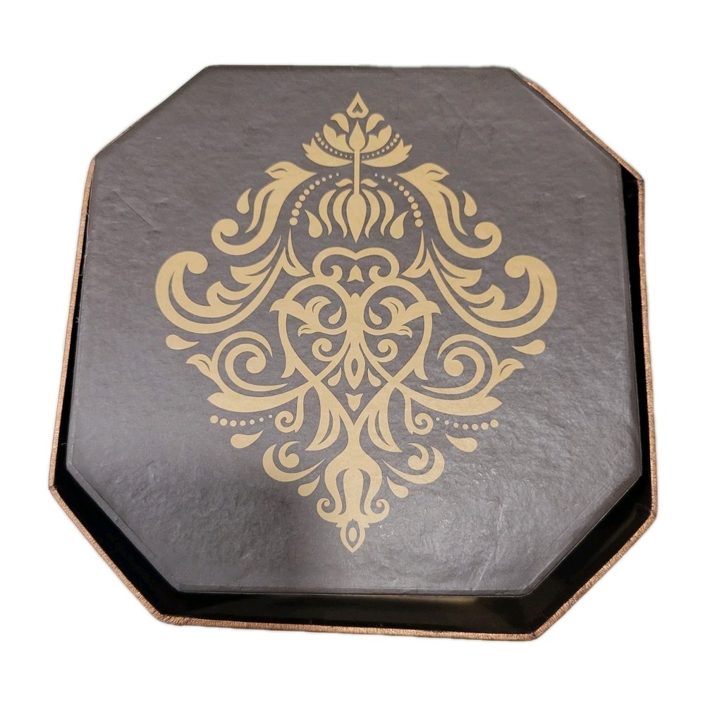 Broadway Basketeers Octagonal Nesting Boxes Set of 5 Gold Filigree Gift Tower