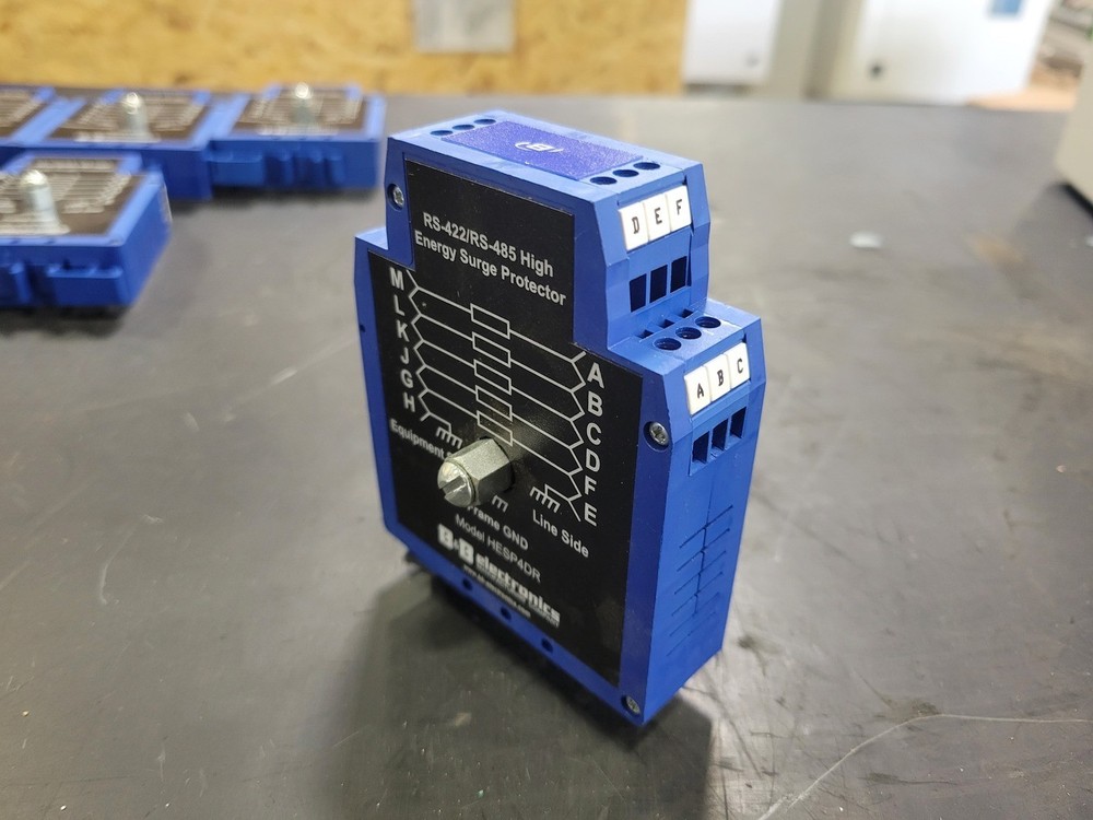 B&B Electronics HESP4DR Data Line Surge Suppressor DIN Rail Mounted – Safety