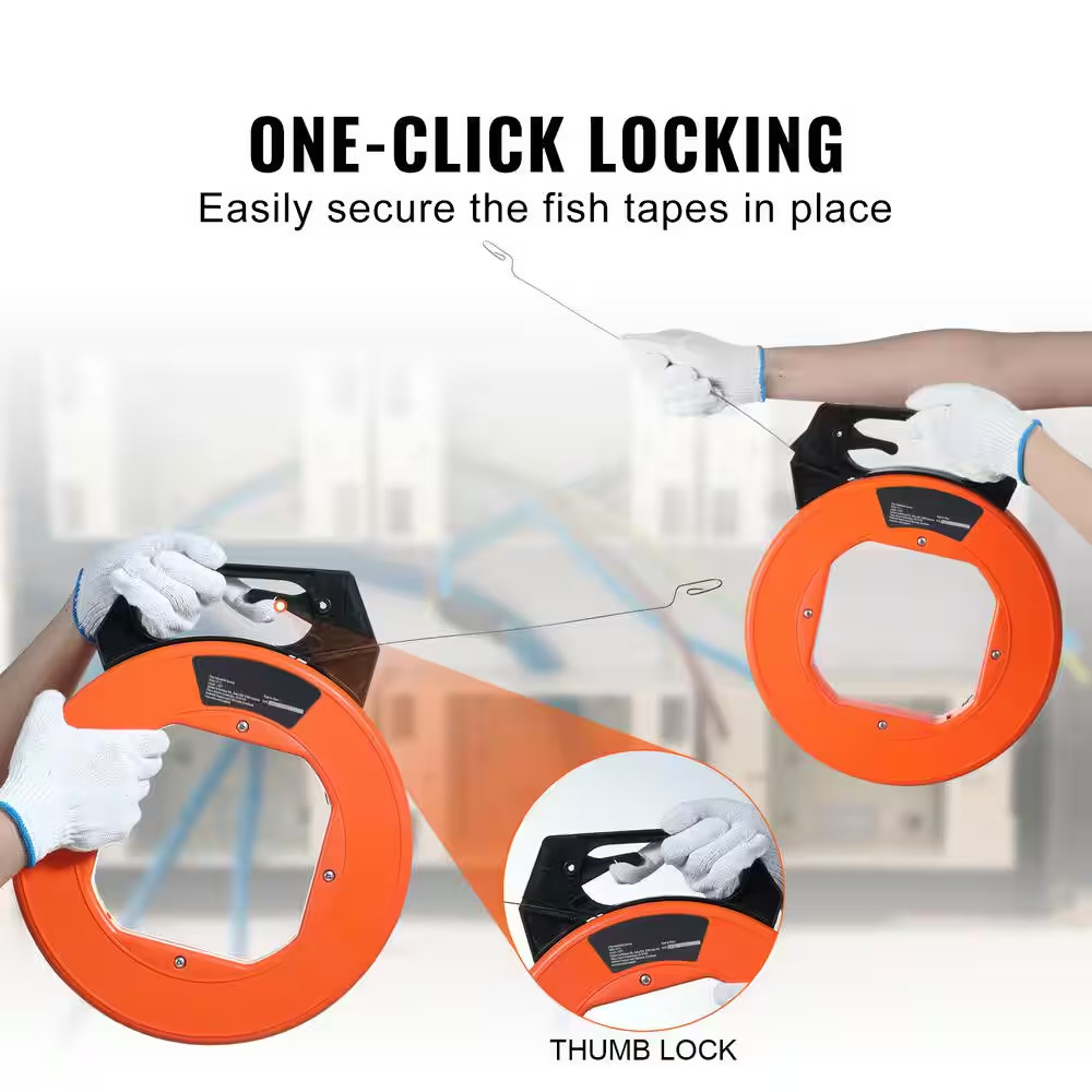 Steel Wire Puller, 240 Ft. 1/8 In. Enhanced Housing & Handle, Cable Pulling Devi