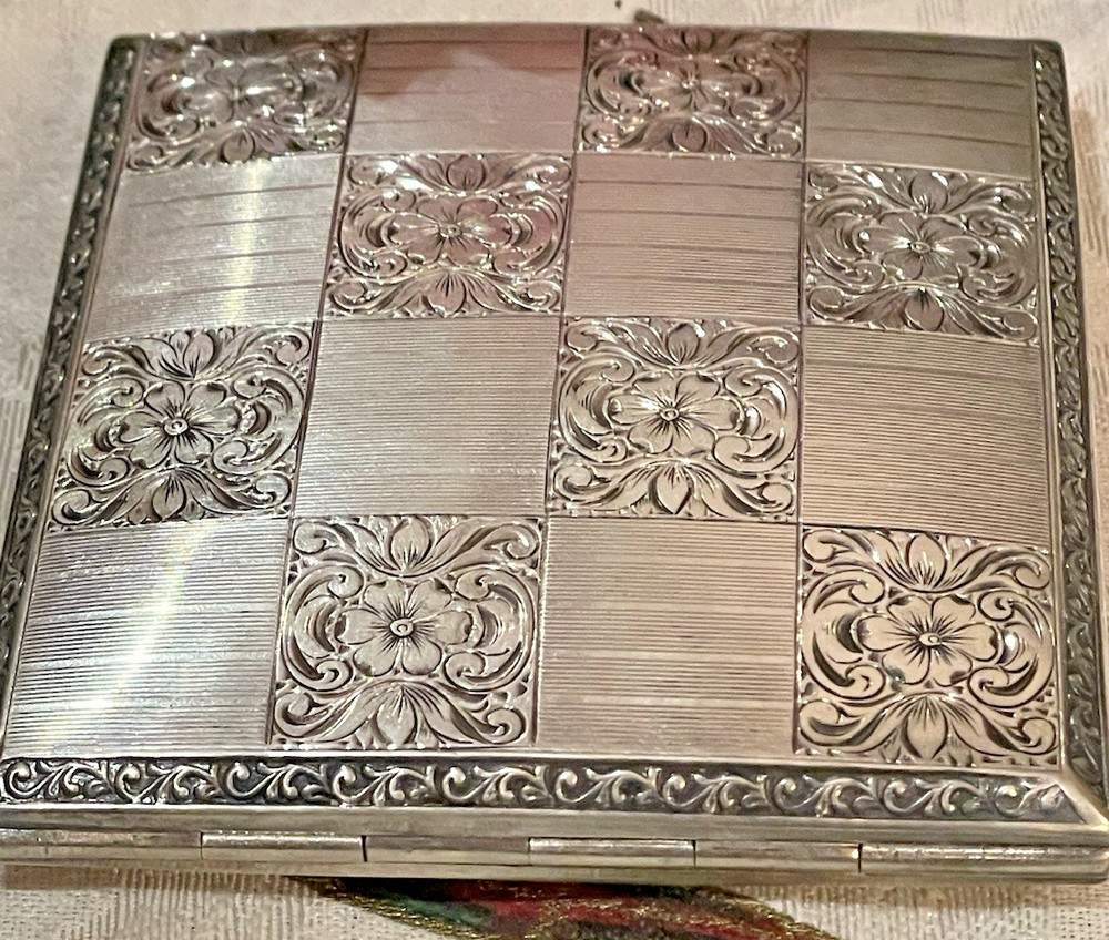 Antique German 830S Silver Cigarette Case Silver