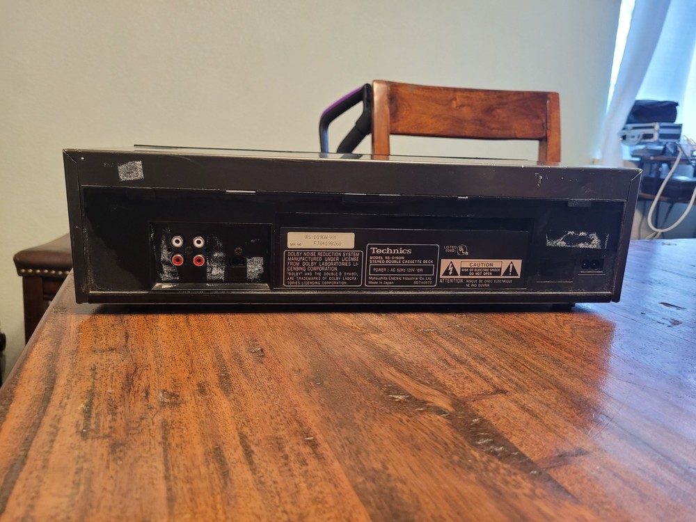 Technics Stereo Double Cassette Deck RS-D190W High Speed Editing Tested Working