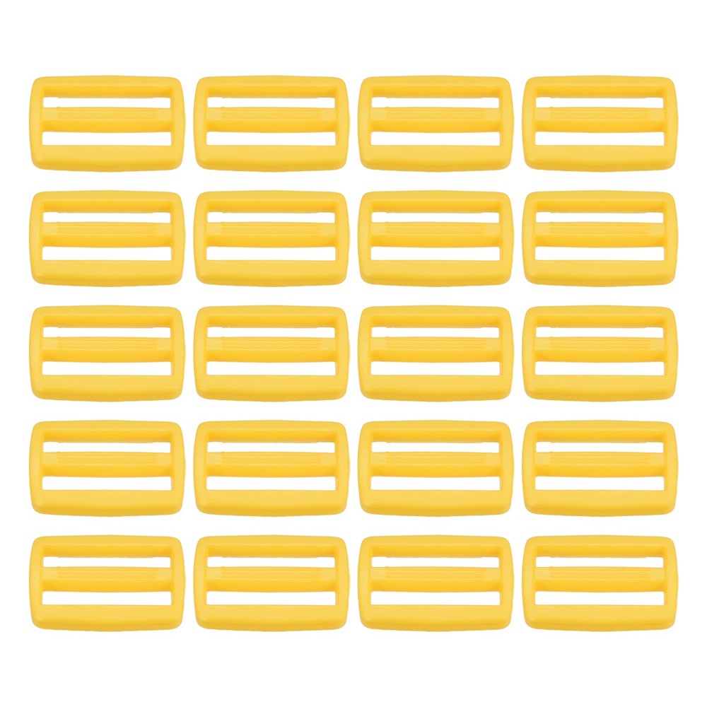 1 Inch Tri-Glide Slide Buckles 50 Pack Webbing Strap Fastener Ginger