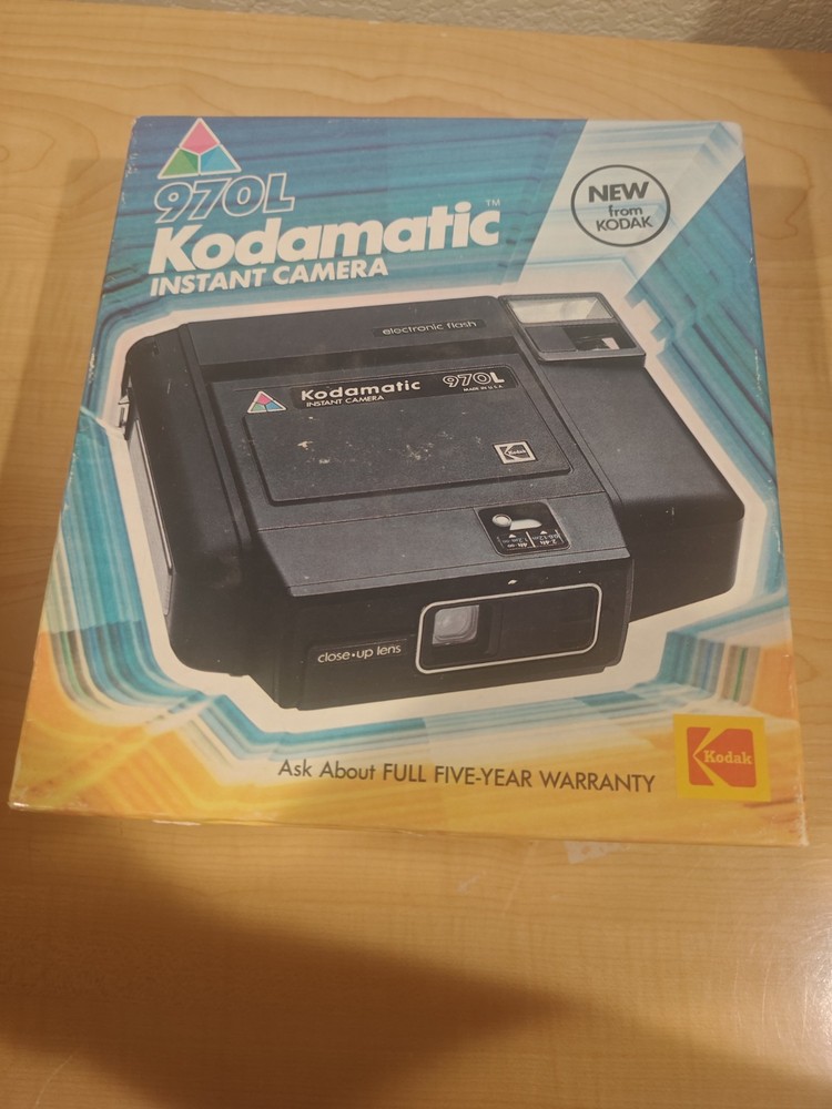 1982–1986 Kodamatic 970L Instant Camera Electronic Flash Untested Vintage