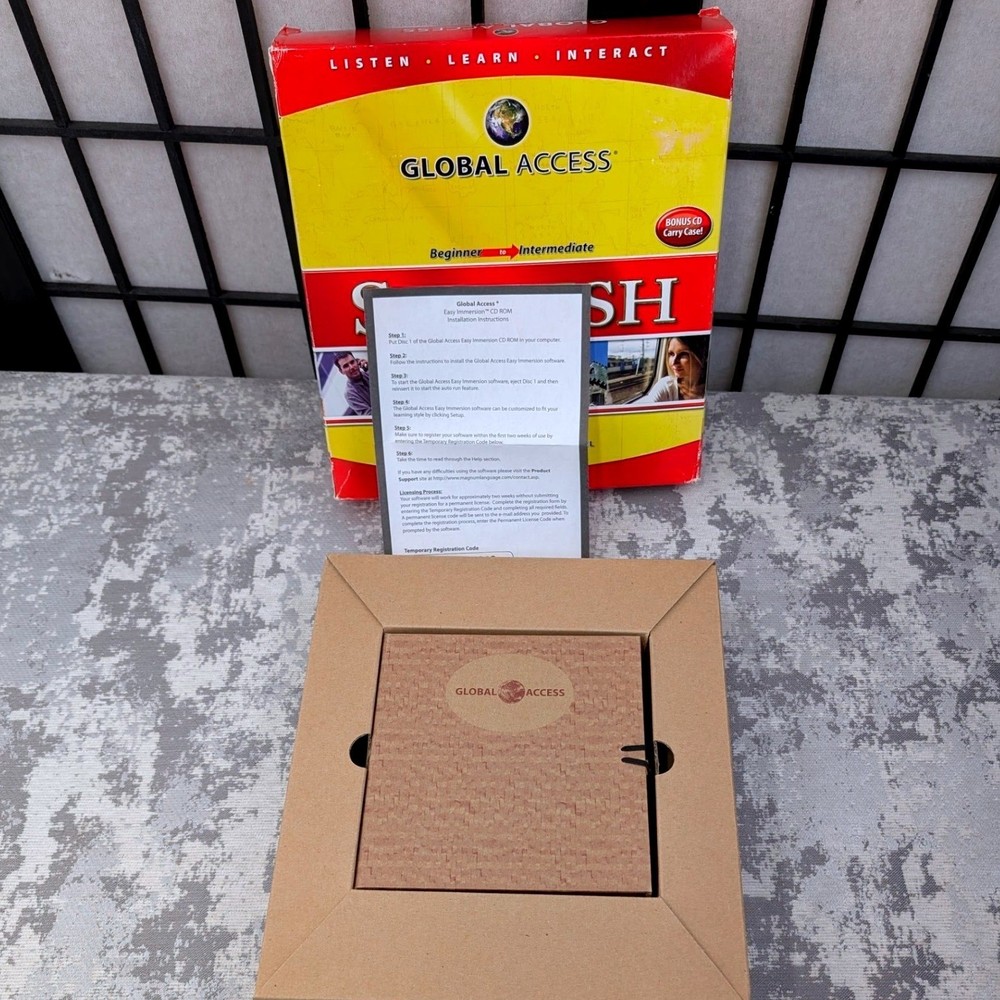 Global Access Spanish Complete Language Course 9 Audio CDs 3 CD-ROMs 2008