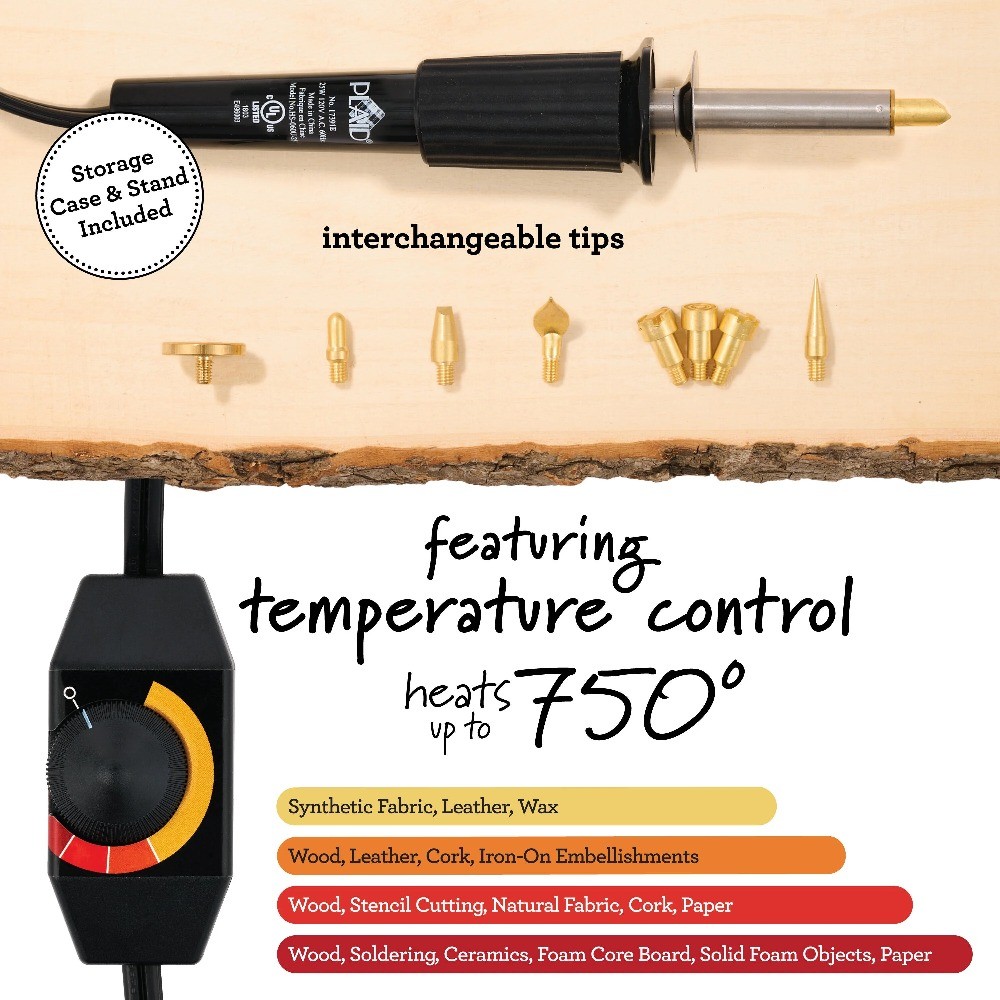 15-Piece Wood Burning Tool Kit with Temperature Control, Decorative Pyrography
