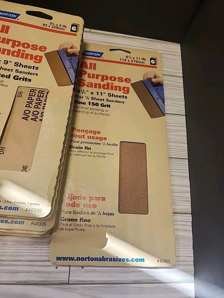 Norton Sandpaper Sheets Lot