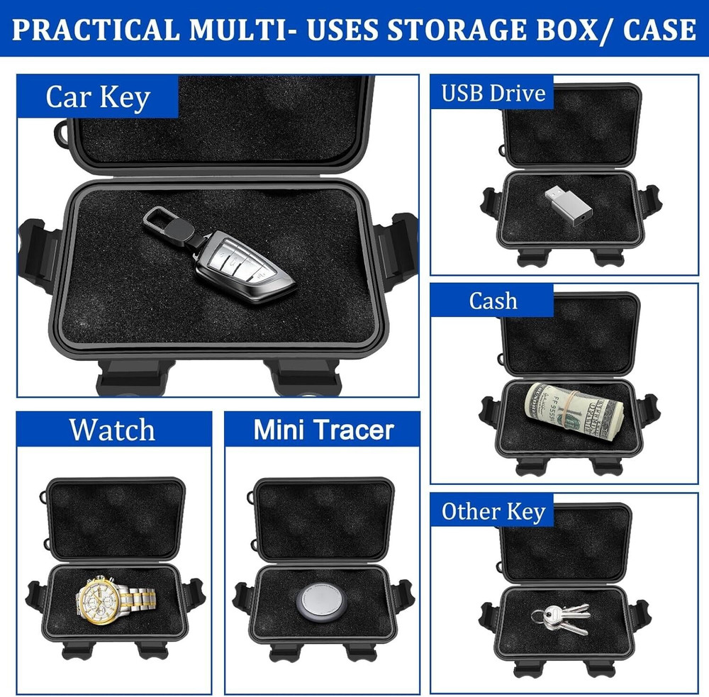 Magnetic Stash Box Waterproof Car Safe Secret Compartment Security Container