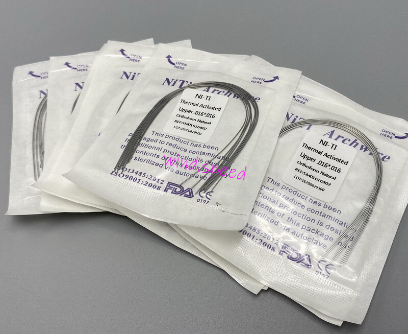 Dental Ortho Arch Wire Thermal Activated Niti Round Rectangular Natural Form