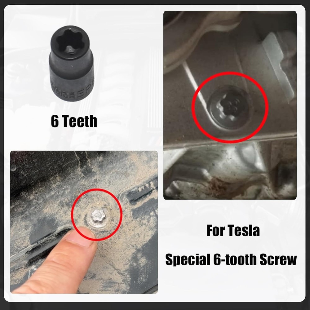19pcs External Torx Plus Socket Set Compatible With Tesla 6 Point Ep Socket 1/2'
