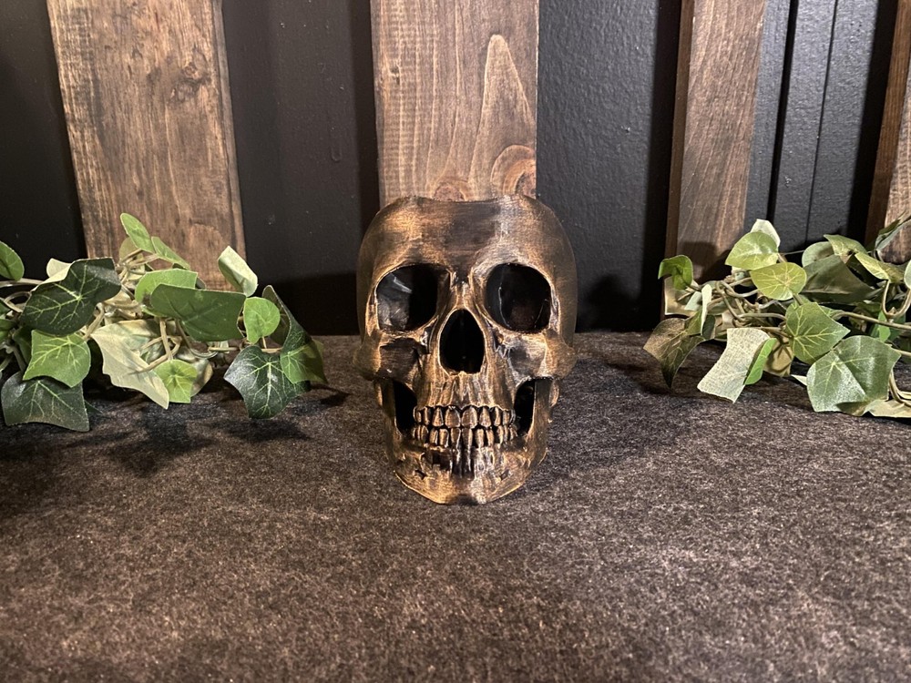 skull planter pot