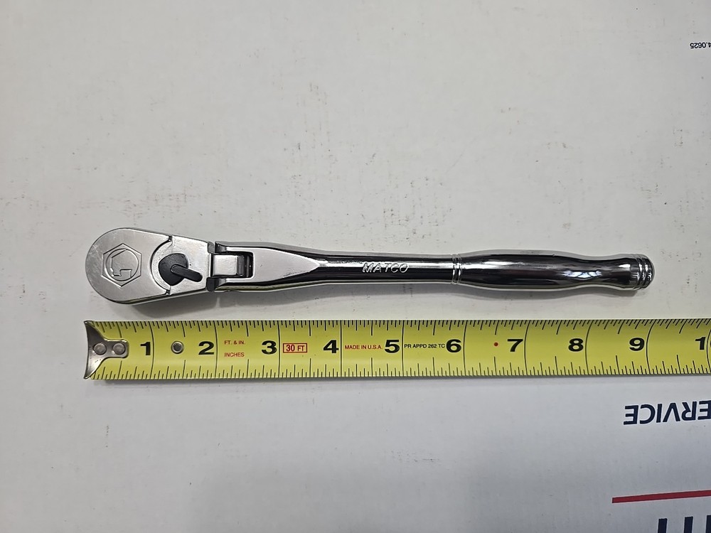 New Matco tools 3/8" flex head ratchet chrome 9" BR9FT