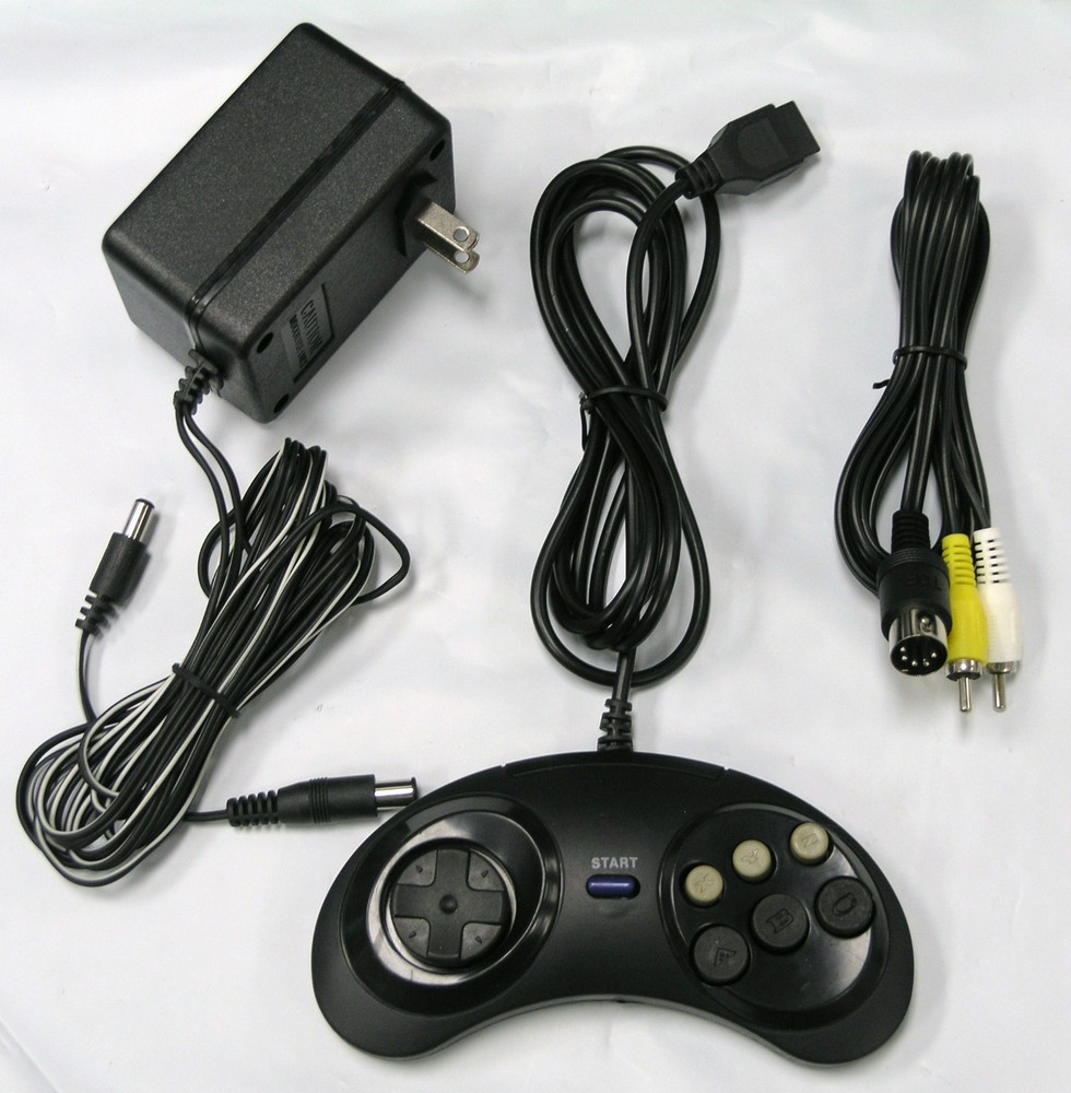 AC Adaptor Power Supply & AV Cable Cord & Controller Bundle for Genesis Model 1