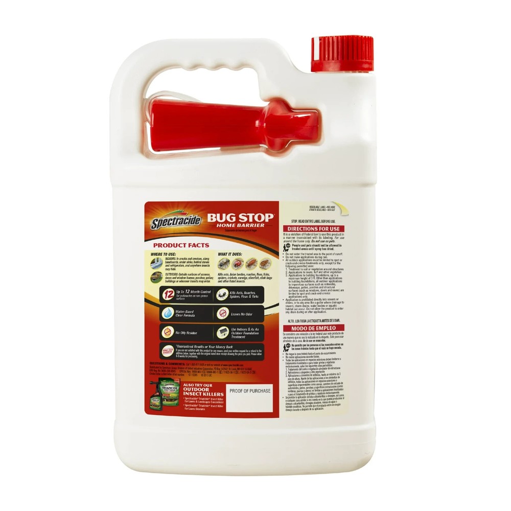 Spectracide Bug Stop Home Barrier - 1-Gallon Bug Killer Spray for Pest control