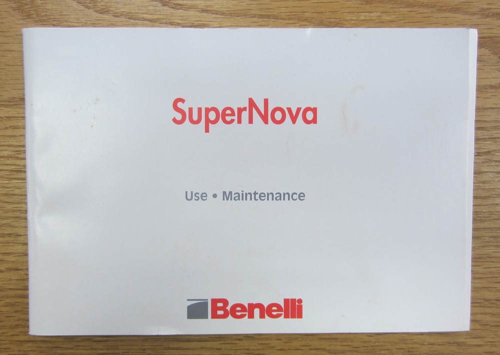 Benelli Super Nova Instruction Manual