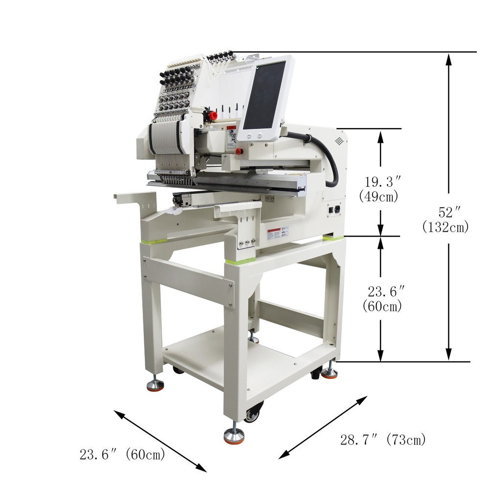 Automatic Computerized Embroidery Machine Single head 12 needles 110V-220V 300W