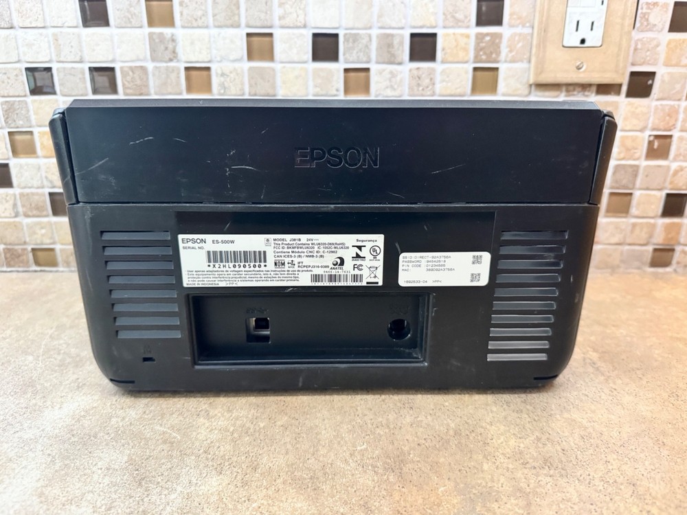 Epson Workforce ES-500W Wireless Duplex Document Scanner