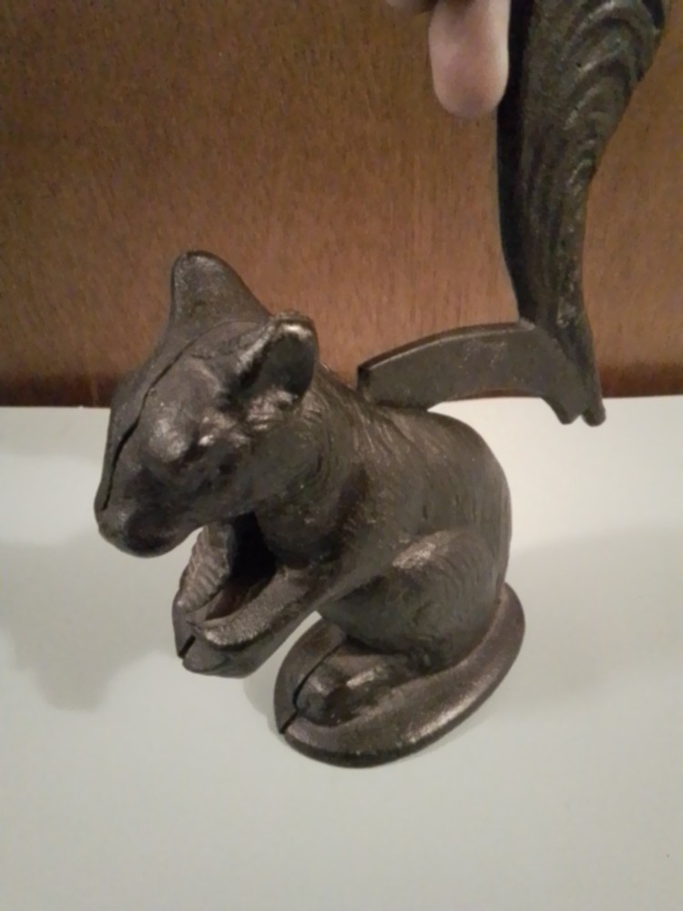 Squirrel Nutcracker Nut Cracker Cast Iron Metal Hefty Vintage Holidays