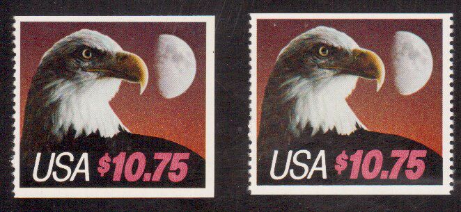 Scott #2122...$10.75... Eagle...1 Stamp (2 shown for different edges)