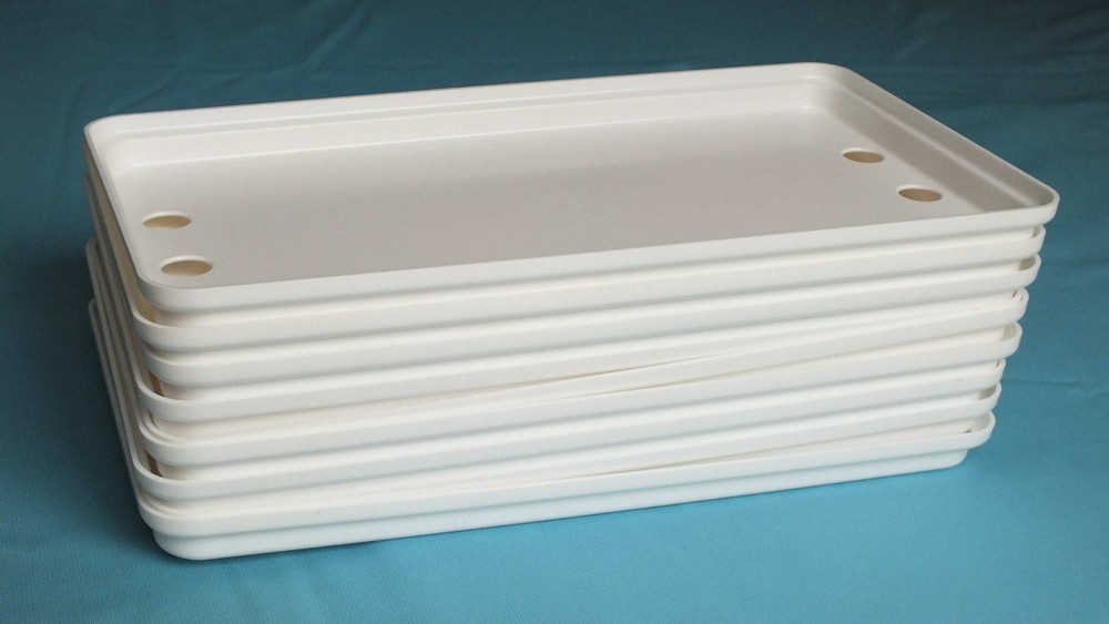 Display Tray plastic 1" x 9" x 17" white -24 pack