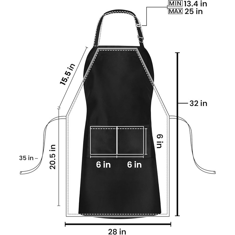 10 Pack Polyester Bib Aprons W/ Adjustable Straps & Front Pockets Cooking New