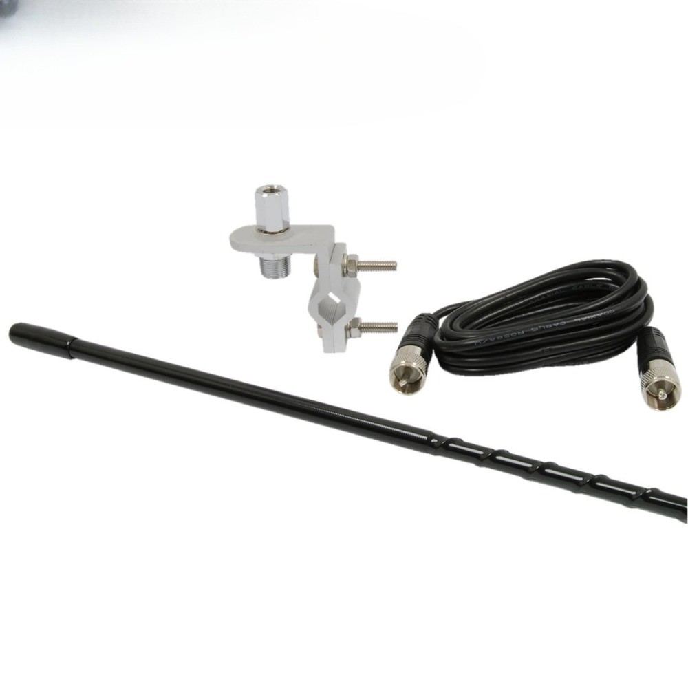 3Ft Cb Antenna Kit W/ 9 Ft Cable Black