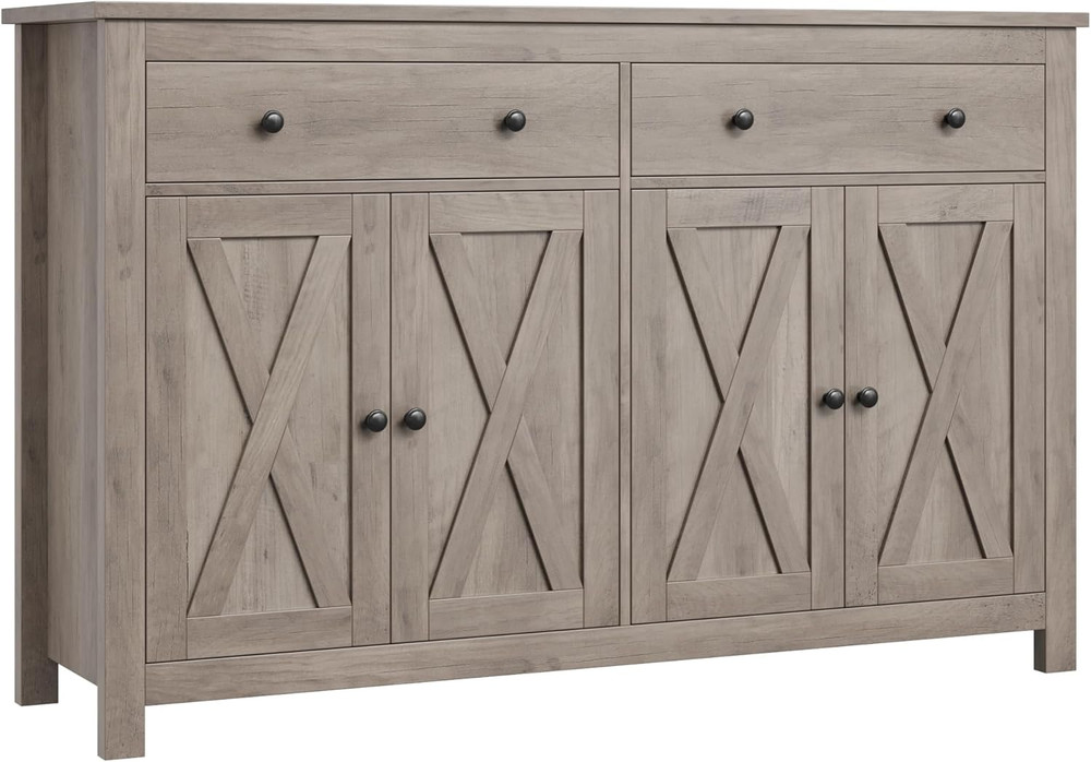 Sideboard Buffet Cabinet with Storage, 55" Large Kitchen Storage Cabinet with 2