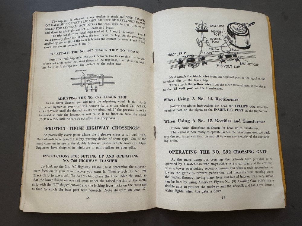 1949 INSTRUCTIONS FOR ASSEMBLING & OPERATING AMERICAN FLYER 3/16" SCALE TRAINS