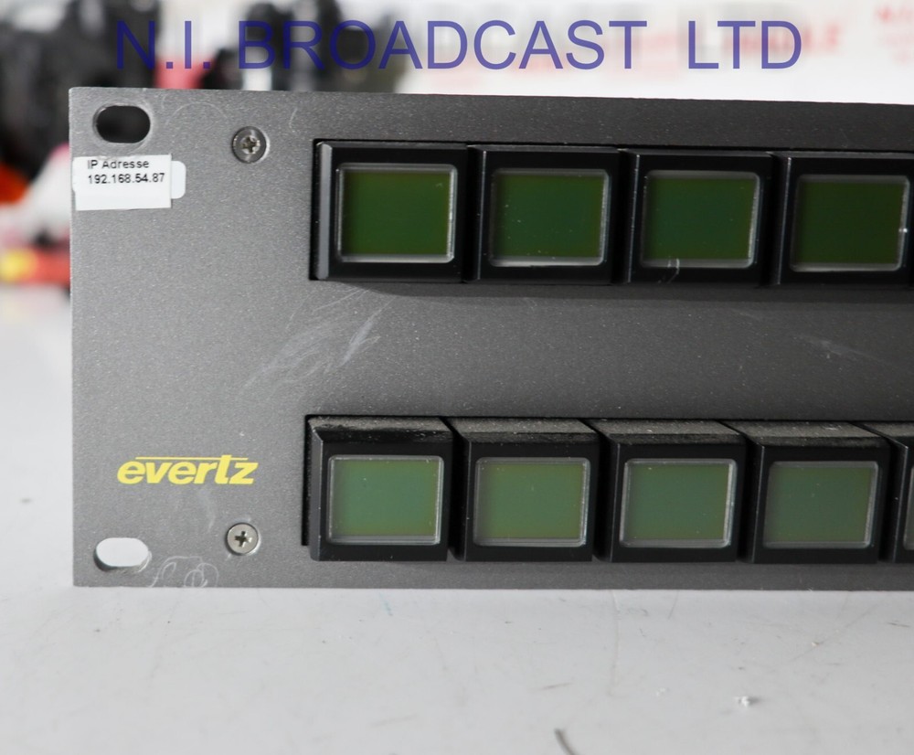 1x Evertz cp2032e ethernet IP router matrix panel
