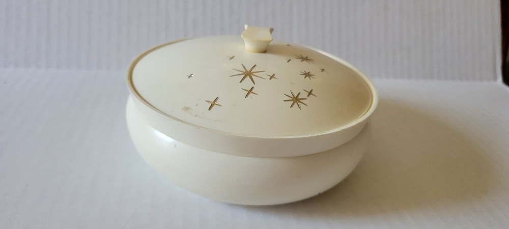 Vintage Avon Vanity Box Retro Dusting Powder Container Mid Century Decor Empty