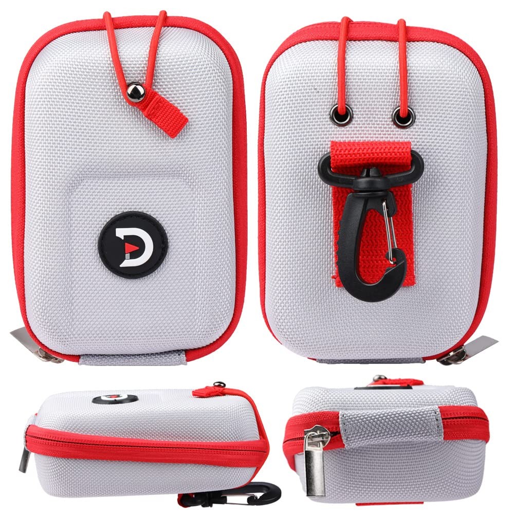 ACHIX Golf Rangefinder Hard Shell Case 5.59*3.7*2.5inch, Silver-Red
