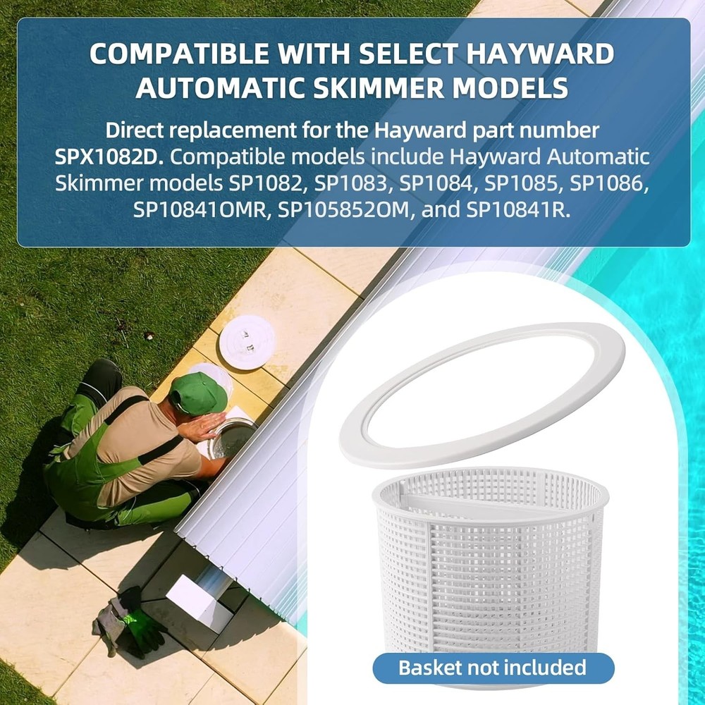 (2-Pack Exact Replacement SPX1082D Pool Skimmer Basket Support Rings Compatible