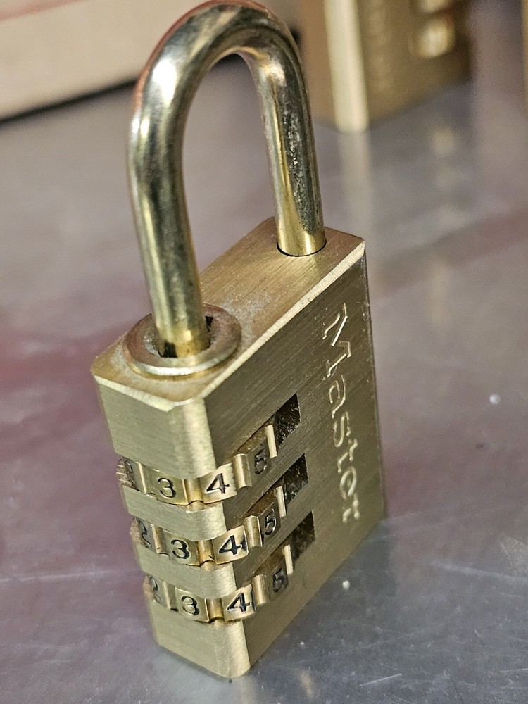 Master Lock - Brass Finish 30mm 3 Digit Combination Padlock