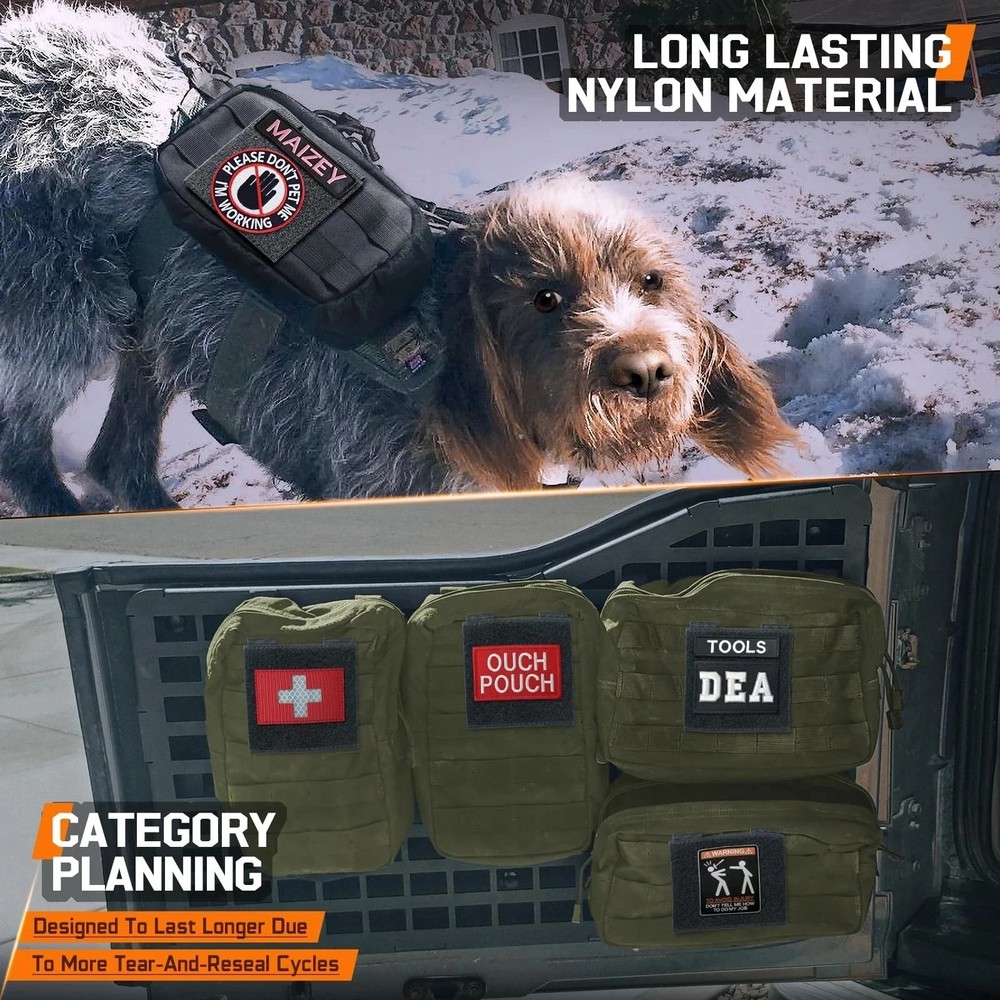 2Pack Molle Patch Panel Hook&Adapter Panel for DIY Patch Badges Tactical Molle..