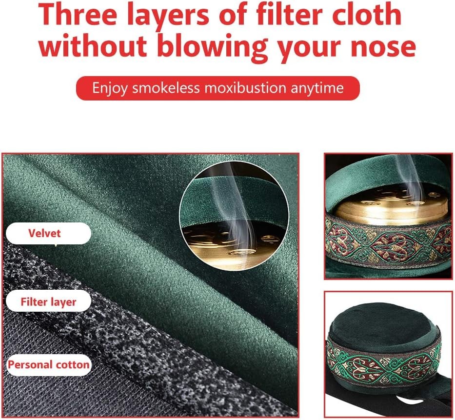 Zetiling Smokeless Moxibustion Box, Portable Moxa Box Three Layer Filter Design