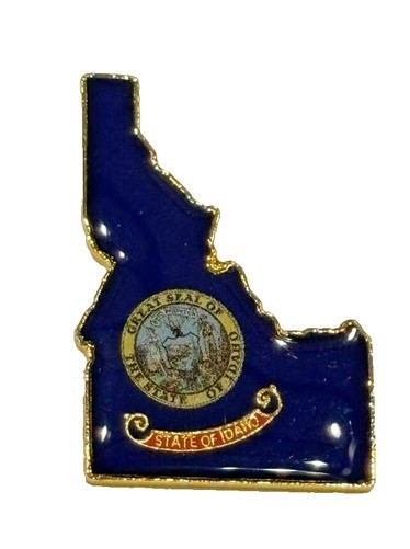 IDAHO STATE LAPEL PIN NEW MAP SHAPED