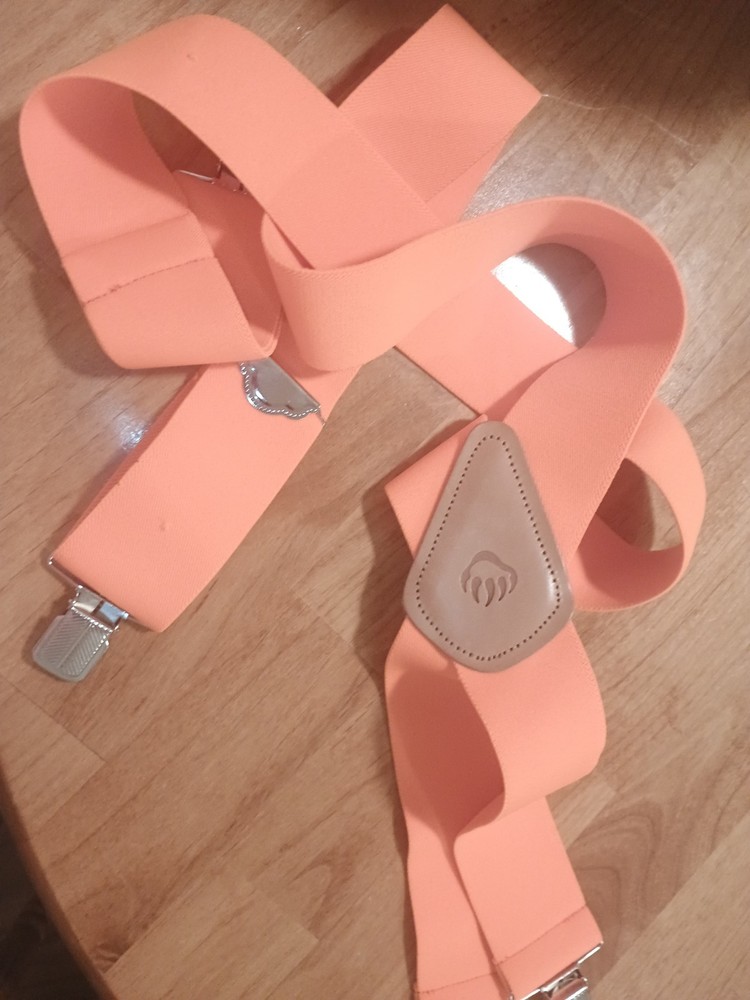 Men's Bright orange Construction Suspenders