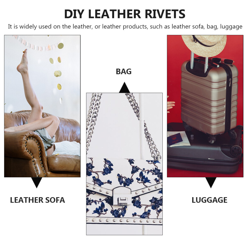 60 Sets Belts Diy Rivets Copper Rivet Fasteners Snaps Rivets Kit