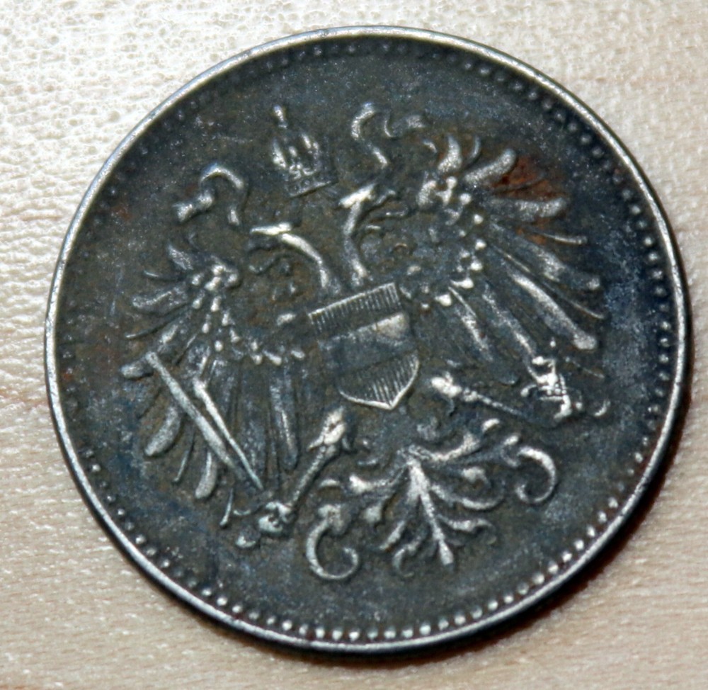 1916 Austria 20 Heller Iron WWI