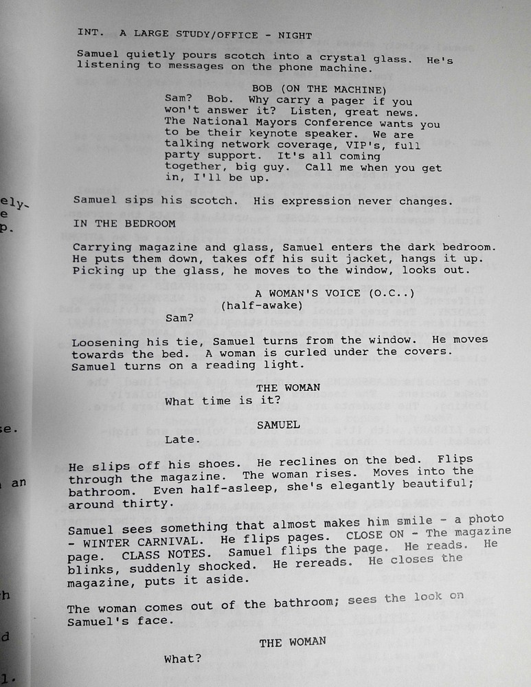 The Old Boy, by Stephen Metcalfe - original screenplay, 2001