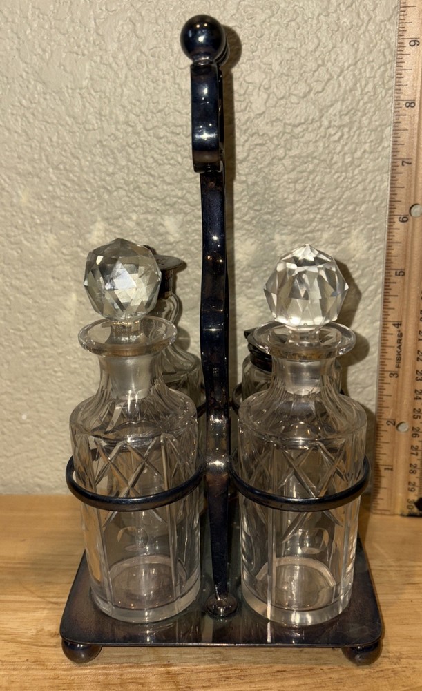 Vintage - Cruets Condiment - Set Of 4 - Nice!