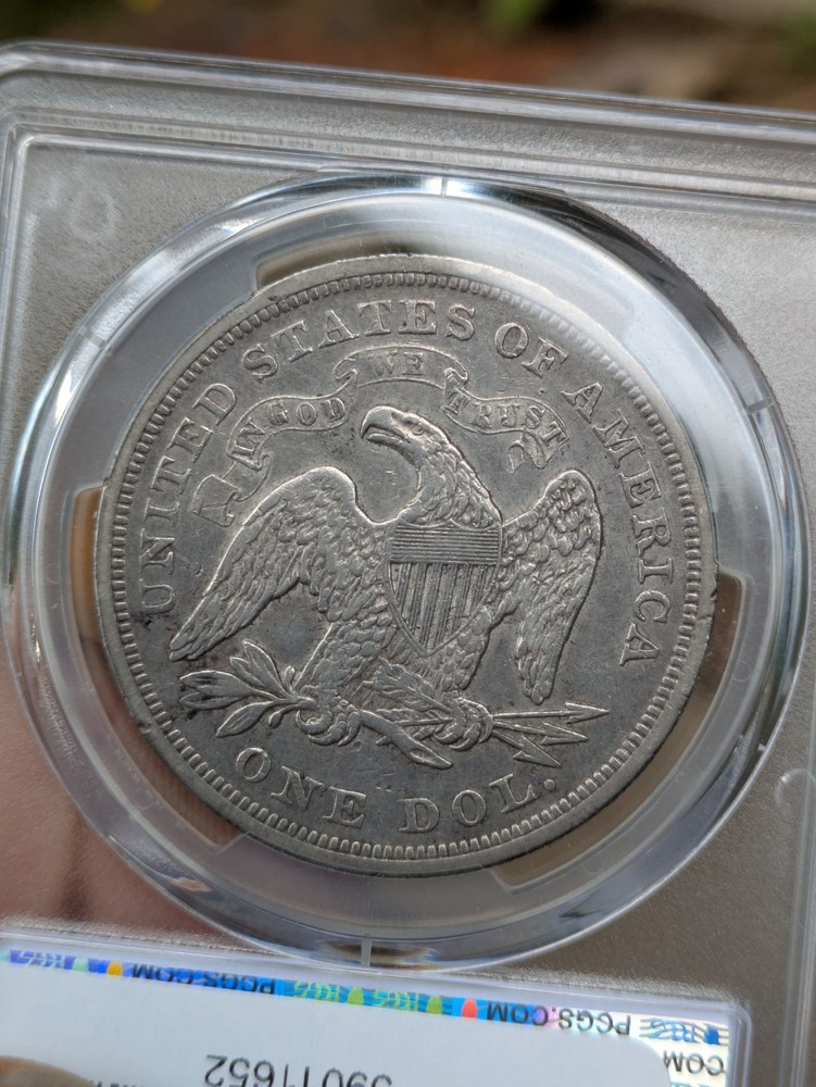 1871 Seated Liberty Dollar $1 PCGS XF40 (Code 666)
