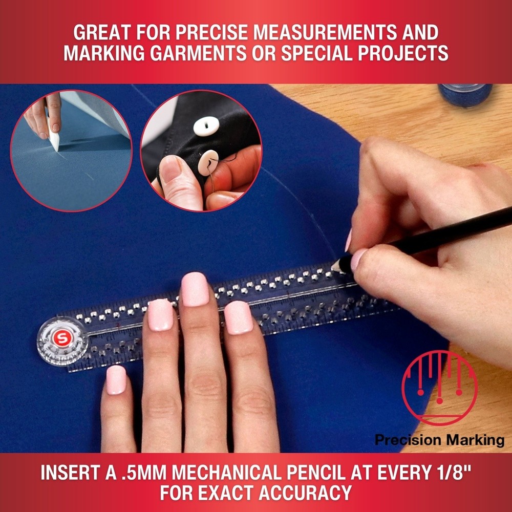 SINGER Precision Measuring Folding Ruler-12"